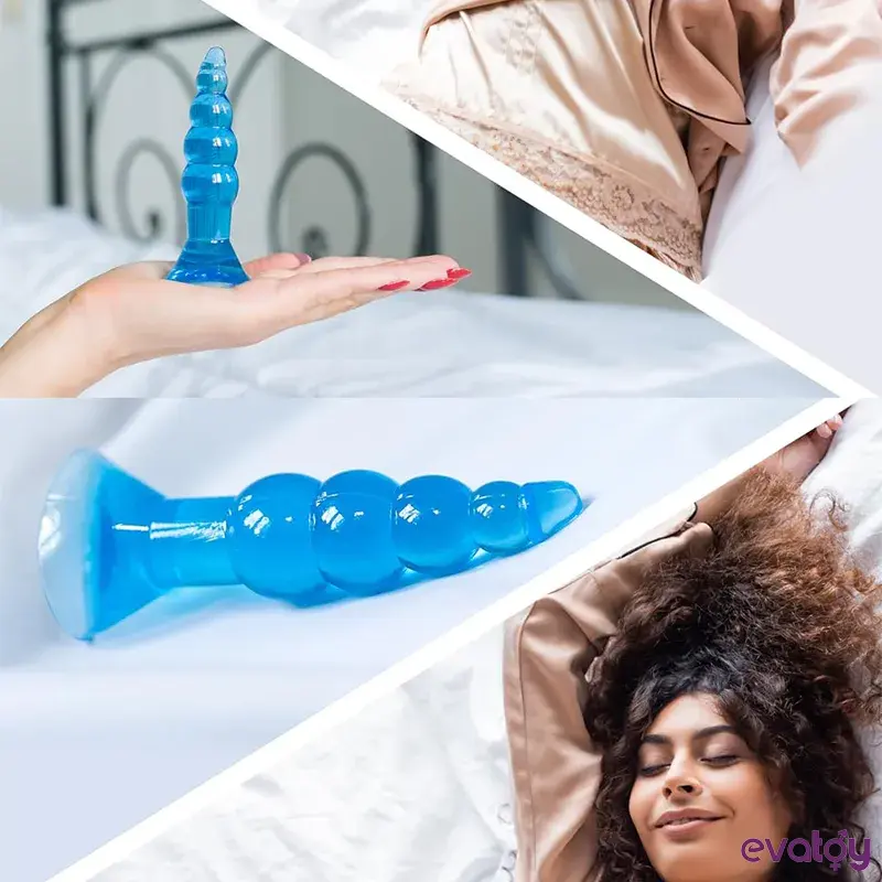 سدادة شرجية من السيليكون بطول 11 سم مزودة بكأس شفط وتصميم مضلع