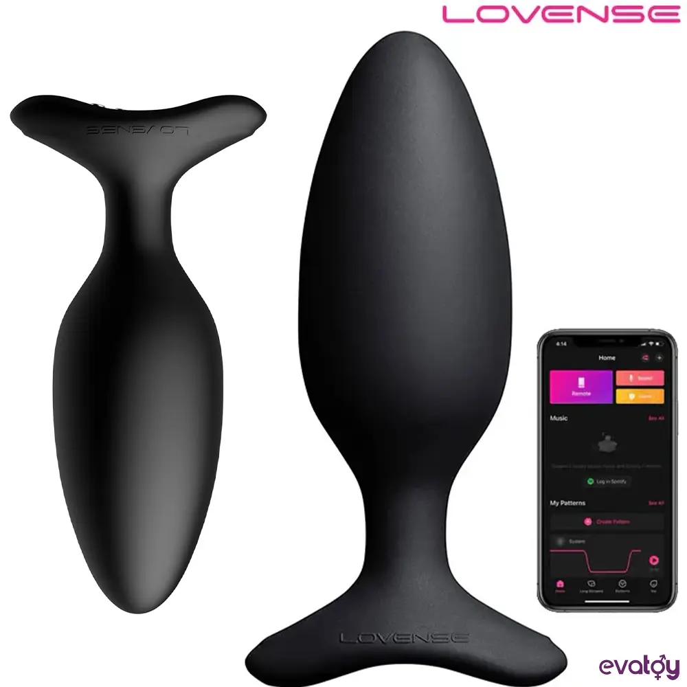 سدادة شرجية Lovense HUSH 2 يتم التحكم بها عبر الهاتف، طولها 13.5 سم