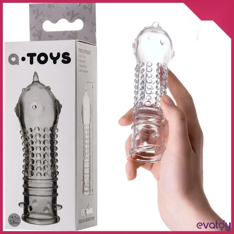 غطاء قضيب شفاف من مادة TPR من A-Toys Moll بطول 15 سم